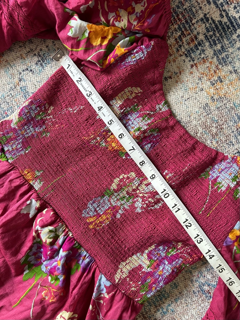 Free People Morning Glory Floral Multi Color Maxi Women’s Dress Size M - Picture 10 of 12